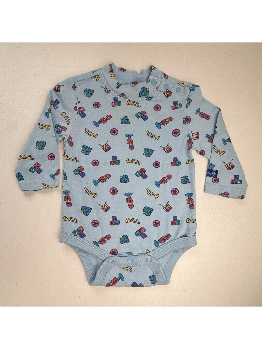 Disney Store Patterned Long Sleeve Bodysuit 12 Months